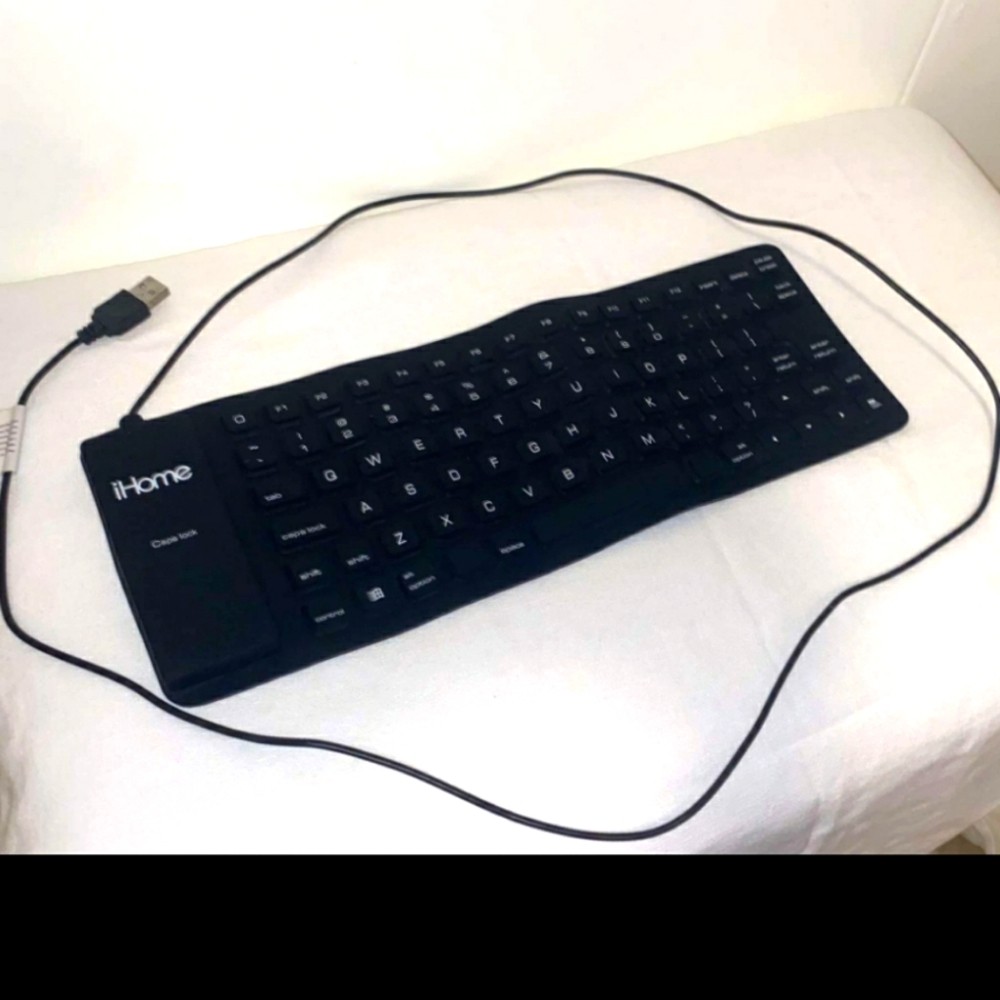 Ihome USB flexible keyboard Black